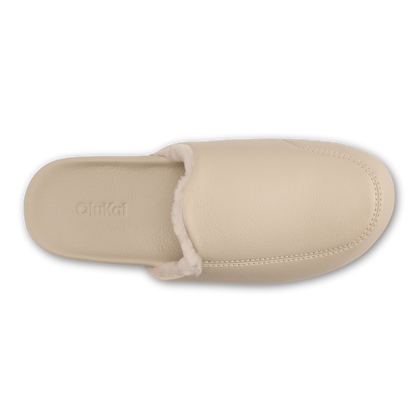 Kōnea Women’s Leather Slipper Mules - Bone | Women OluKai for sale