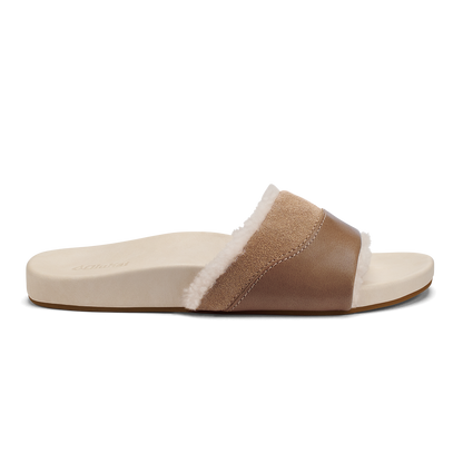 Hō‘ala Slide Women’s Slide Slipper Sandals - Tan / Puka | Women OluKai cheap