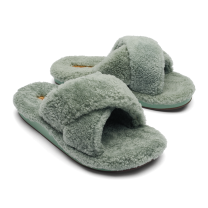 Hila Heu Women’s Slide Slipper Sandals - Muted Green | Women OluKai sale
