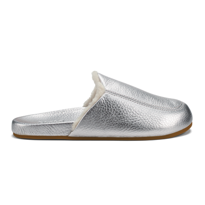 Kōnea Women’s Leather Slipper Mules - Silver | Women OluKai cheap
