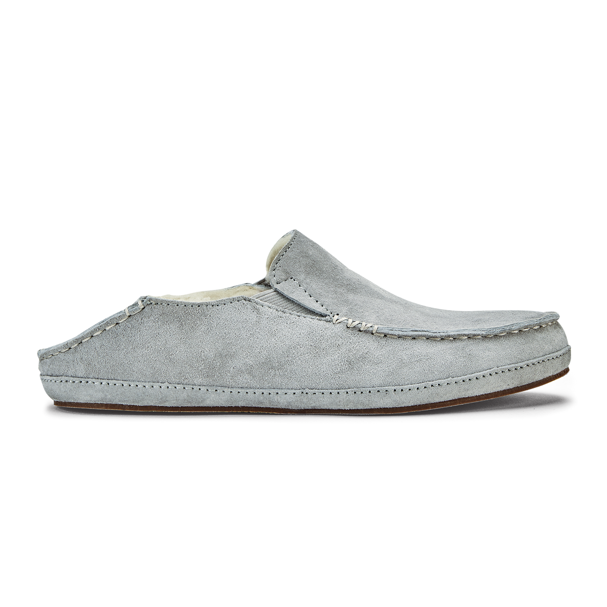Nohea Women's Leather Slippers - Pale Grey | Women OluKai for sale