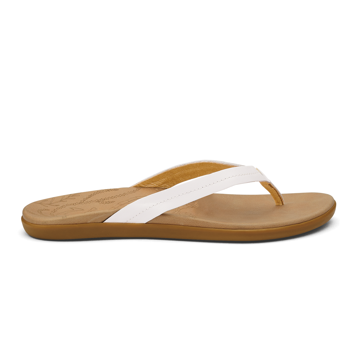 Honu Women’s Leather Sandals - Bright White / Golden Sand | Women OluKai for sale