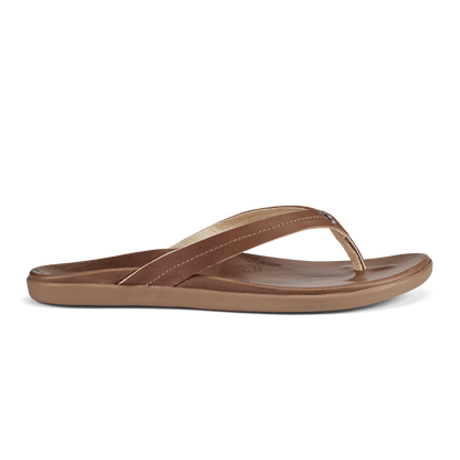 Honu Women’s Leather Beach Sandals - Tan | Women OluKai sale