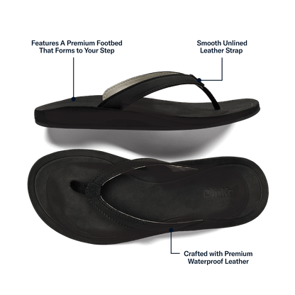 Southshore Women’s Waterproof Leather Sandals - Lava Rock | Women OluKai online