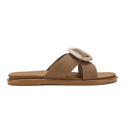 La‘i Slide Women’s Slide Beach Sandals - Tan | Women OluKai online