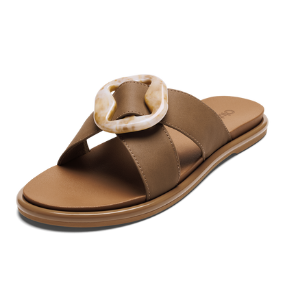 La‘i Slide Women’s Slide Beach Sandals - Tan | Women OluKai online