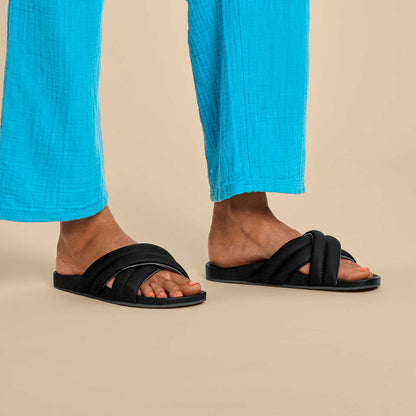 Hila Women’s Beach Slide Sandals - Black | Women OluKai outlet