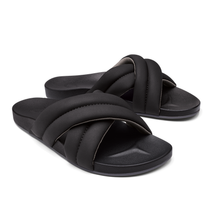 Hila Women’s Beach Slide Sandals - Black | Women OluKai outlet