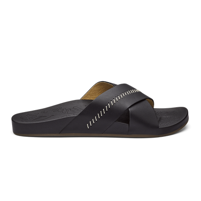 Kipe‘a ‘Olu Women‘s Slide Sandals - Black | Women OluKai for sale