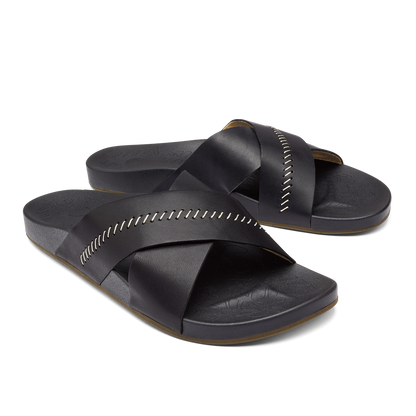 Kipe‘a ‘Olu Women‘s Slide Sandals - Black | Women OluKai for sale