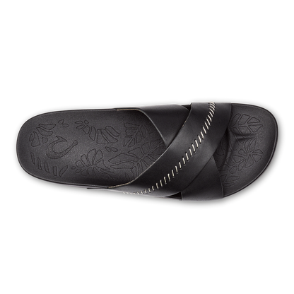 Kipe‘a ‘Olu Women‘s Slide Sandals - Black | Women OluKai for sale