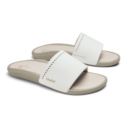 Ulele Slide - Bright White / Tapa | Women OluKai near me
