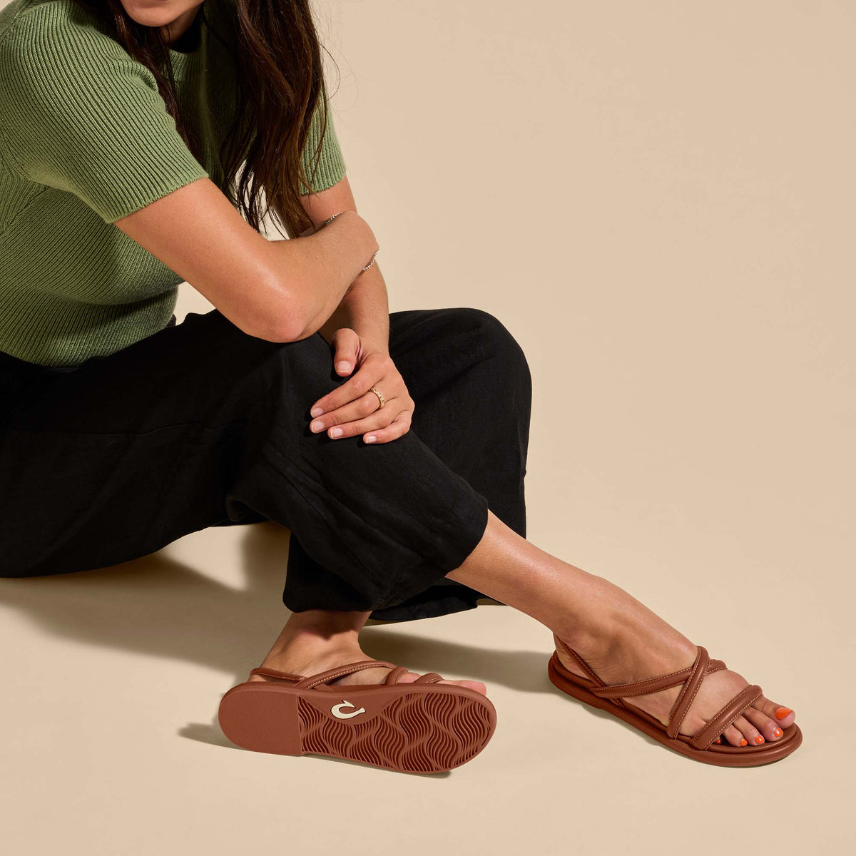 Tiare Strappy Women’s Leather Sandals - Fox | Women OluKai on sale